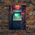 Video Game Art, Retro Gaming, Video Game, Canvas Print, Wall Hanging, Portrait Art, Retro Arcade, Arcade Machine, Game Room Art, Office Art