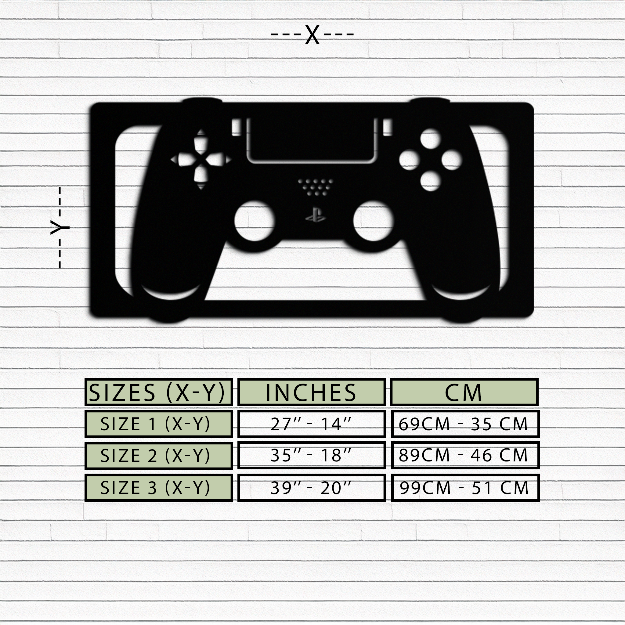 Gamer Controller Metal Wall Art - Modern Gaming Room Decor - KAF144